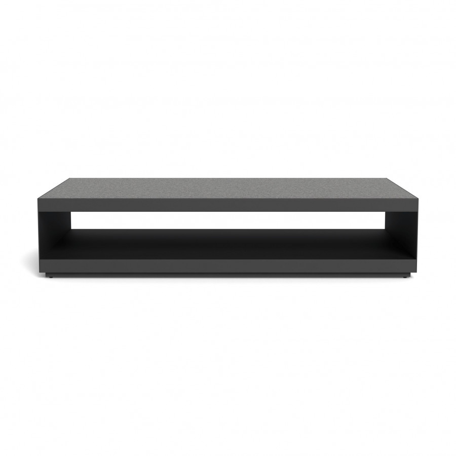Harbour Macquarie Coffee Table - Aluminum Asteroid / Granite Black