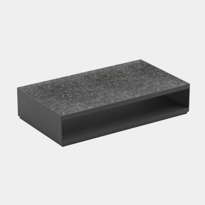 Harbour Macquarie Coffee Table - Aluminum Asteroid / Marble White