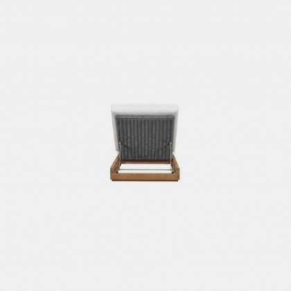 Harbour Malabar Sun Lounge - Teak Natural, Canvas Birds Eye, Wicker Gray
