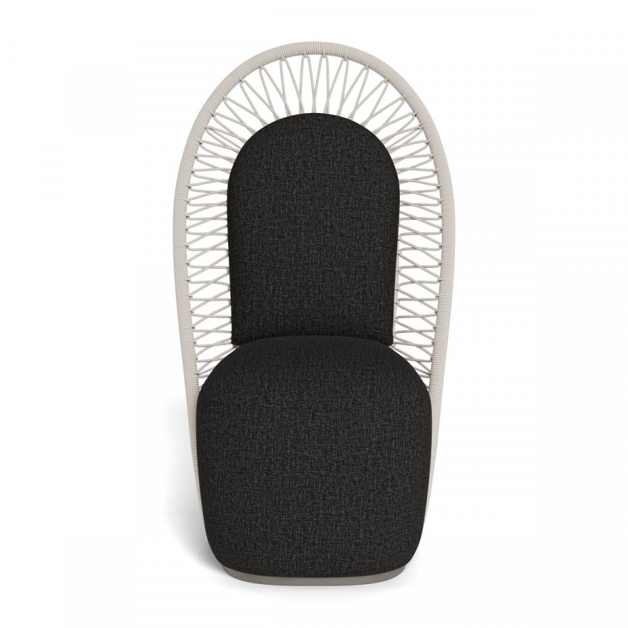 Harbour Maui High-Back Dining Chair - Rope Shell / Copacabana Midnight / Aluminum Taupe