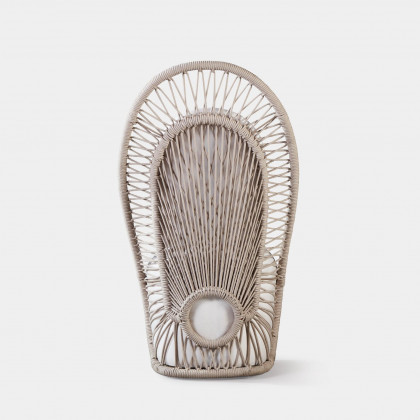 Harbour Maui High-Back Dining Chair - Rope Shell / Copacabana Sand / Aluminum Taupe