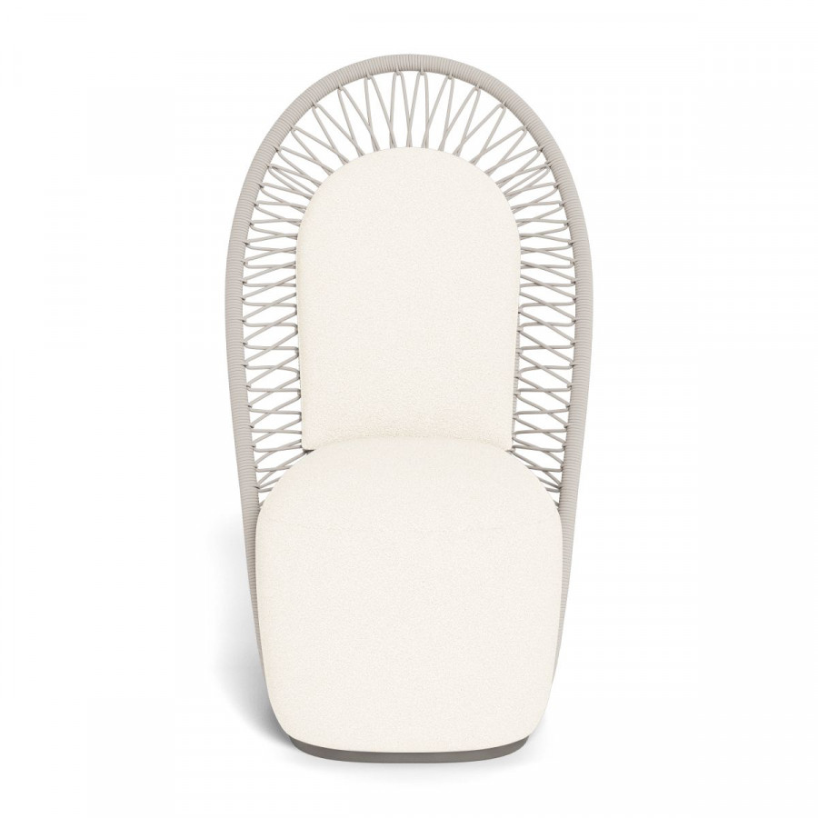 Harbour Maui High-Back Dining Chair - Rope Shell / Riviera Ivory / Aluminum Taupe