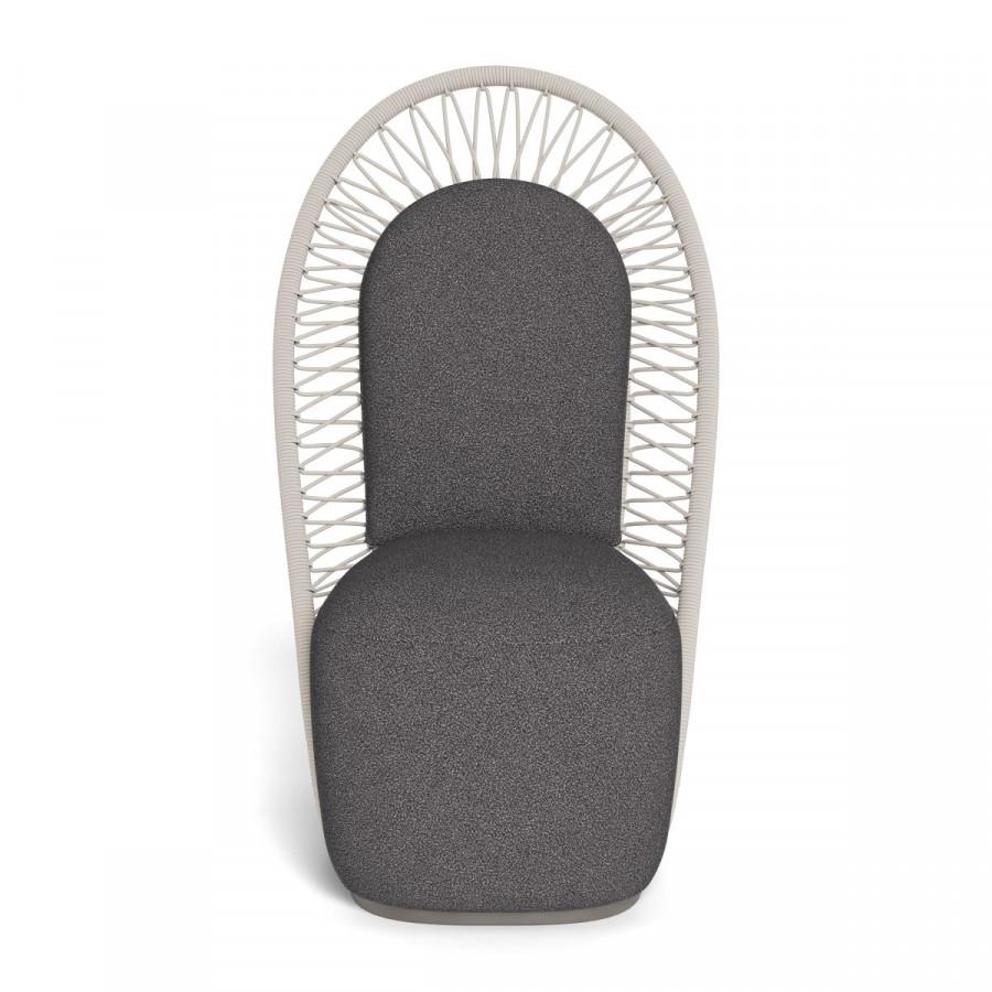 Harbour Maui High-Back Dining Chair - Rope Shell / Riviera Slate / Aluminum Taupe