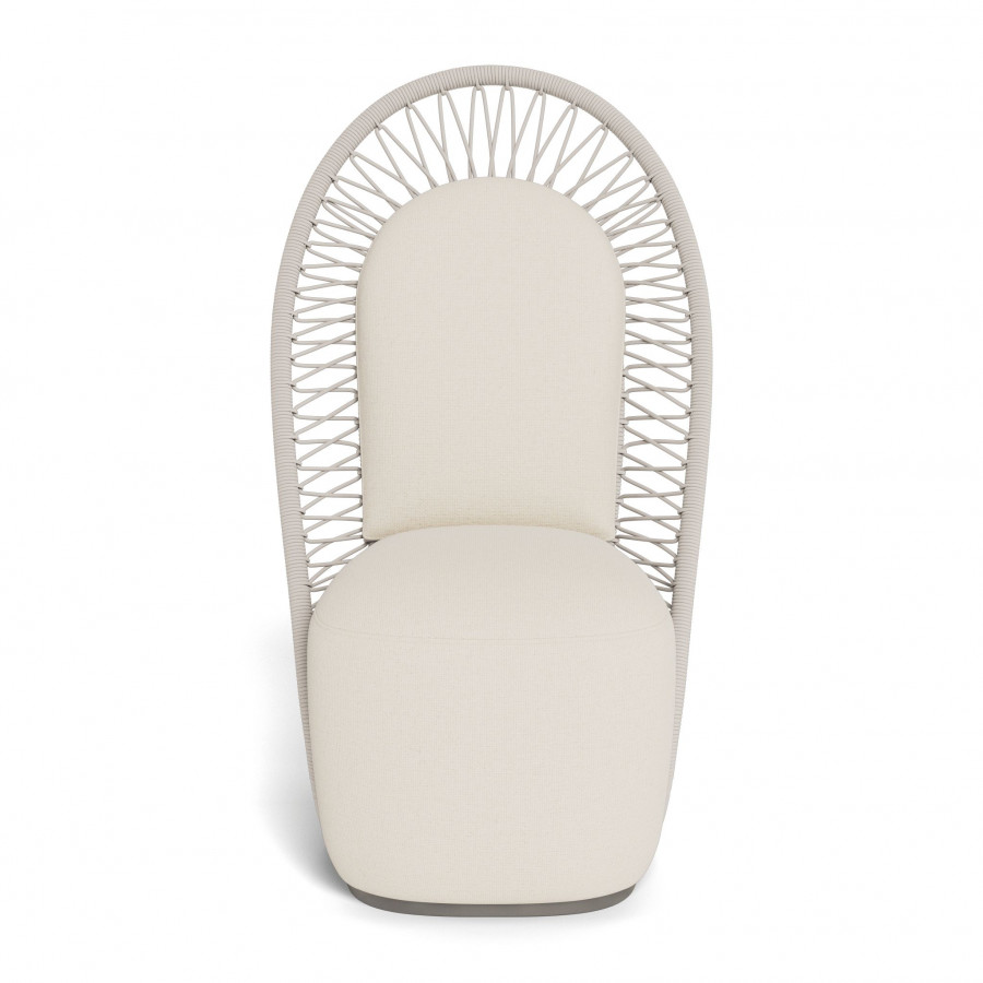 Harbour Maui High-Back Dining Chair - Rope Shell / Siesta Ivory / Aluminum Taupe