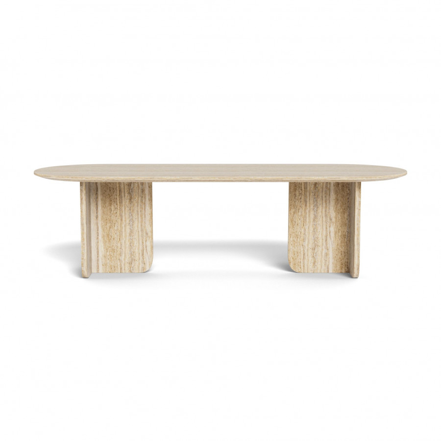 Harbour Maui Oval Dining Table in Travertine Natural