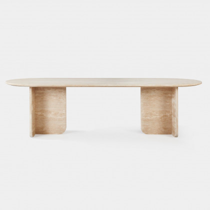 Harbour Maui Oval Dining Table in Travertine Natural