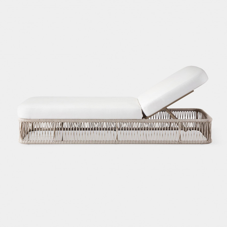 Harbour Maui Sun Lounge - Rope Shell, Riviera Ivory, Aluminum Taupe