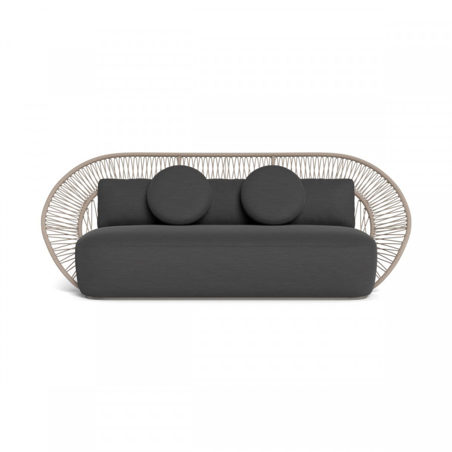 Harbour Maui 3 Seat Sofa - Rope Shell / Panama Grafito / Aluminum Taupe