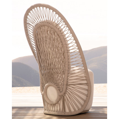 Harbour Maui Round Side Table in Travertine Natural