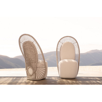 Harbour Maui Round Side Table in Travertine Natural