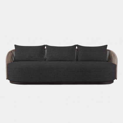 Harbour Milan 3 Seat Sofa - Aluminum Bronze, Siesta Indigo, Twisted Rope Dune