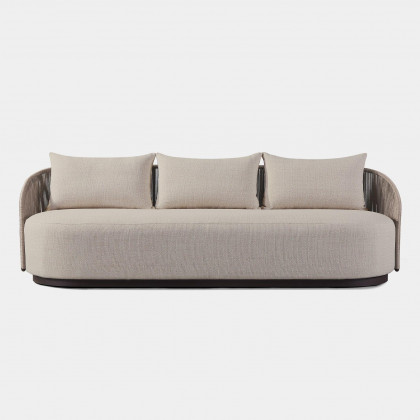 Harbour Milan 3 Seat Sofa - Aluminum Bronze, Siesta Indigo, Twisted Rope Dune