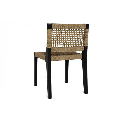 Harbour Mlb Teak Armless Dining Chair in Teak Natural / Twisted Resin Rope