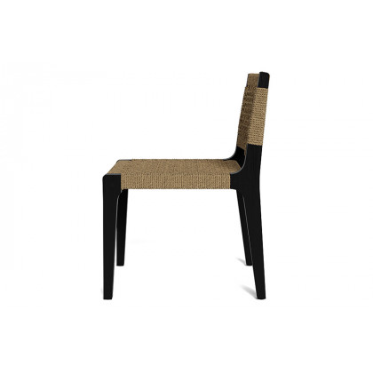 Harbour Mlb Teak Armless Dining Chair in Teak Natural / Twisted Resin Rope