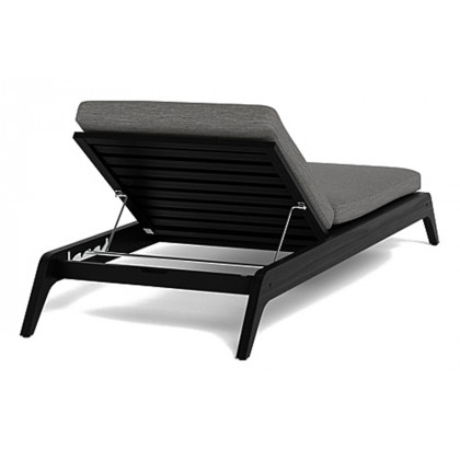 Harbour Mlb Slatted Sun Lounge - Teak Charcoal, Lisos Piedra