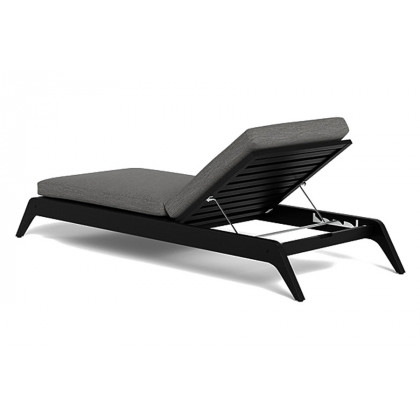Harbour Mlb Slatted Sun Lounge - Teak Charcoal, Panama Grafito