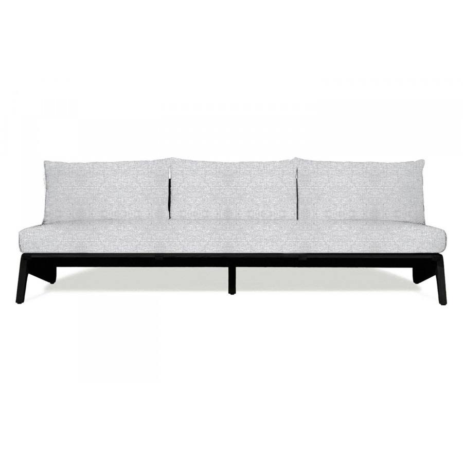 Harbour Mlb 3 Seat Armless Sofa - Teak Charcoal, Copacabana Sand