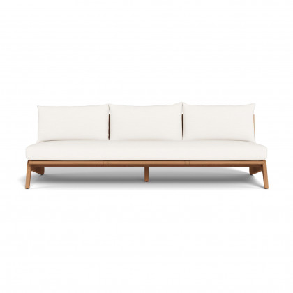 Harbour Mlb Teak 3 Seat Armless Sofa