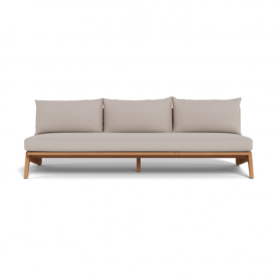 Harbour Mlb Teak 3 Seat Armless Sofa