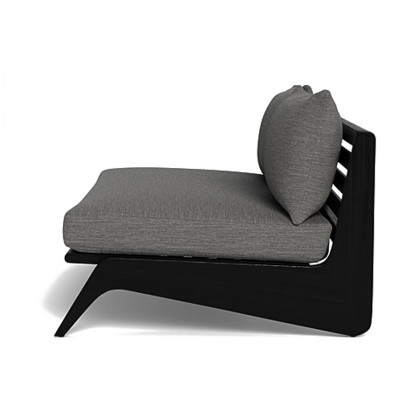 Harbour Mlb Teak 2 Seat Armless Sofa - Teak Charcoal / Copacabana Sand