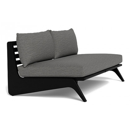 Harbour Mlb 2 Seat Armless Sofa - Teak Natural, Lisos Piedra