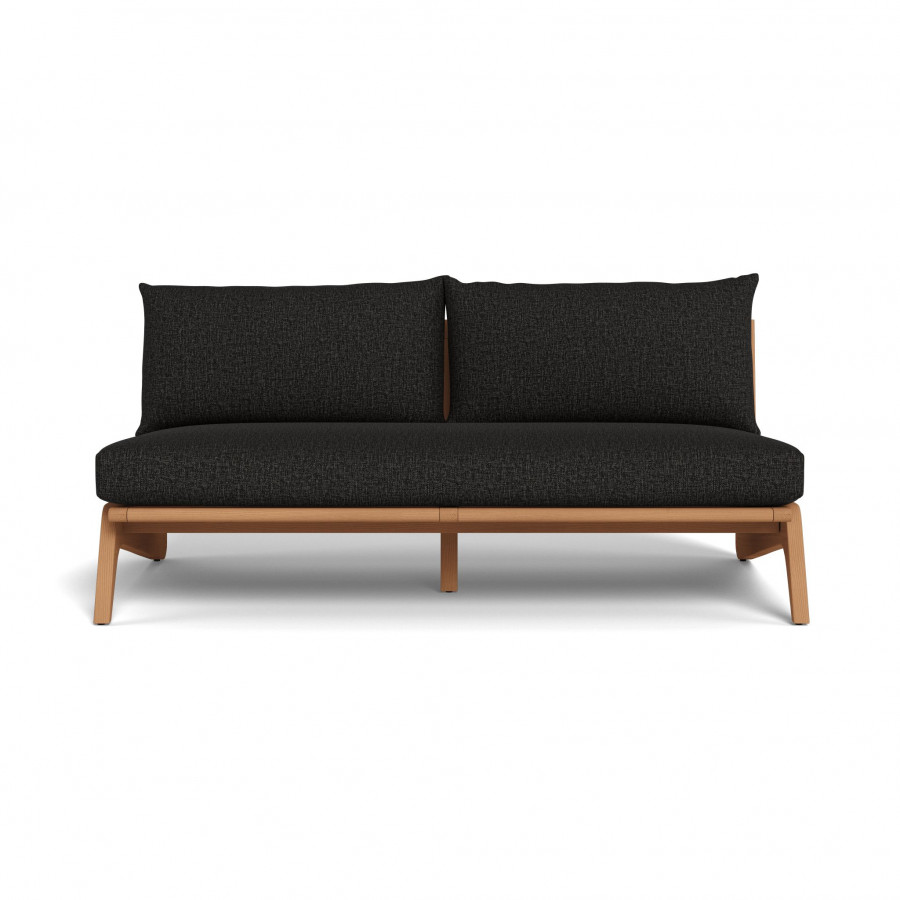 Harbour Mlb Teak 2 Seat Armless Sofa - Teak Natural / Copacabana Midnight