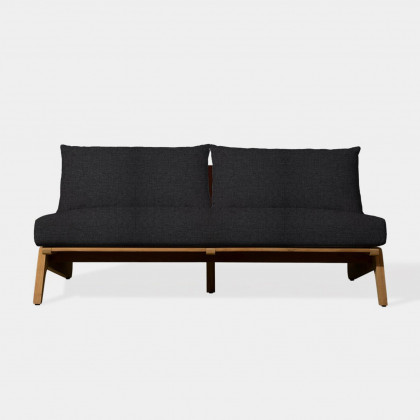 Harbour Mlb Teak 2 Seat Armless Sofa - Teak Natural / Copacabana Midnight
