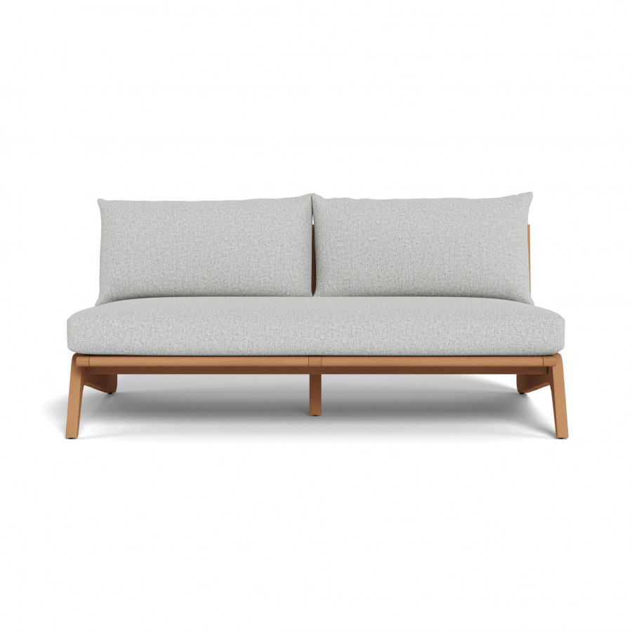 Harbour Mlb Teak 2 Seat Armless Sofa - Teak Natural / Copacabana Sand