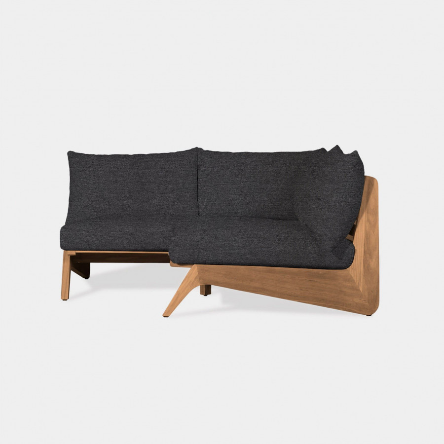 Harbour Mlb Corner - Teak Natural, Lisos Grafito