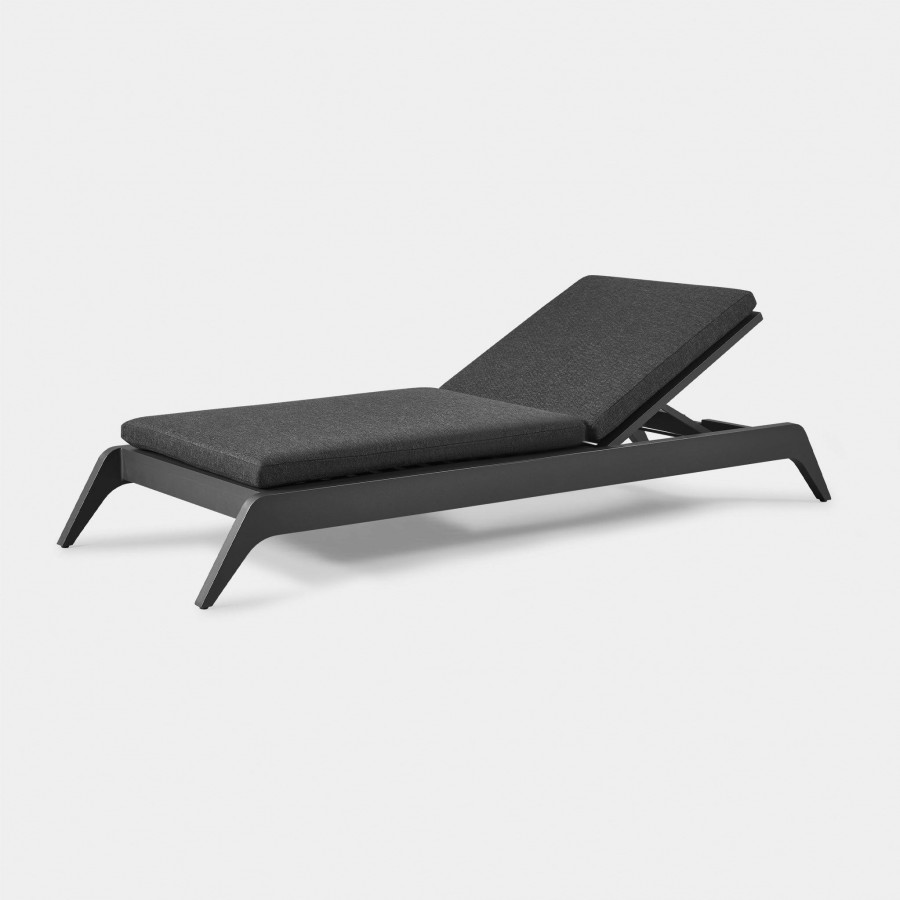 Harbour Mlb Aluminum Slatted Sun Lounge - Aluminum Asteroid, Panama Blanco