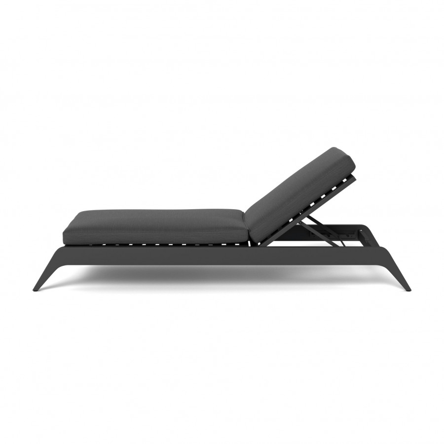 Harbour Mlb Aluminum Slatted Sun Lounge - Aluminum Asteroid / Panama Grafito