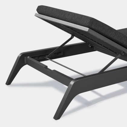 Harbour Mlb Aluminum Slatted Sun Lounge - Aluminum Asteroid / Panama Grafito