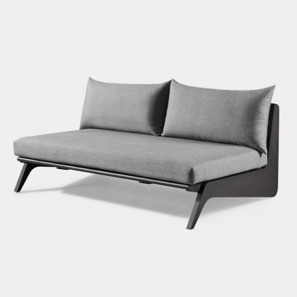 Harbour Mlb Aluminum 2 Seat Armless Sofa