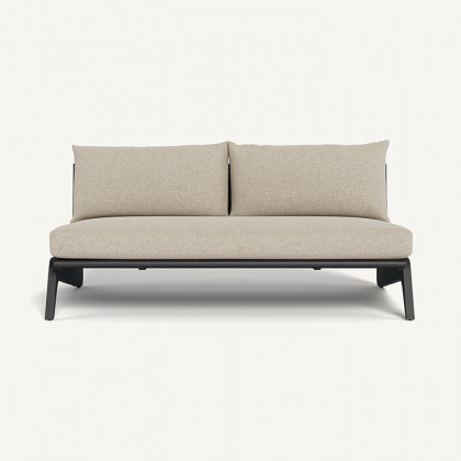 Harbour Mlb Aluminum 2 Seat Armless Sofa