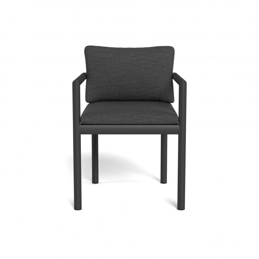Harbour Moab Dining Chair - Aluminum Asteroid / Lisos Grafito