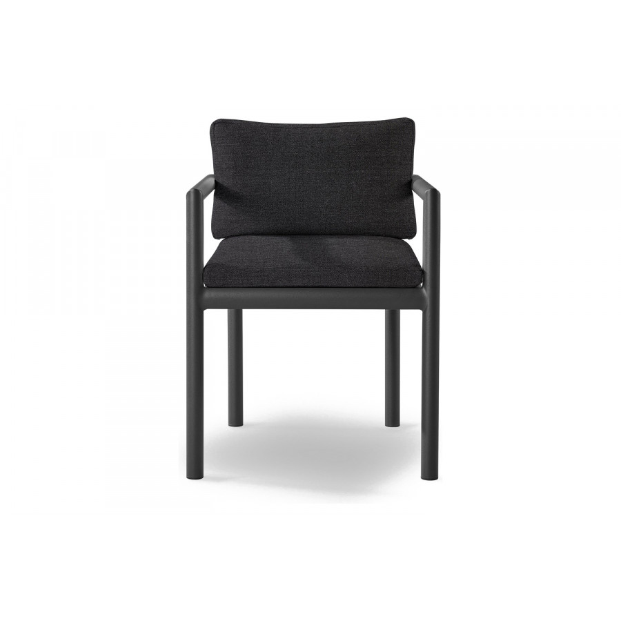 Harbour Moab Dining Chair - Aluminum Asteroid, Lisos Grafito
