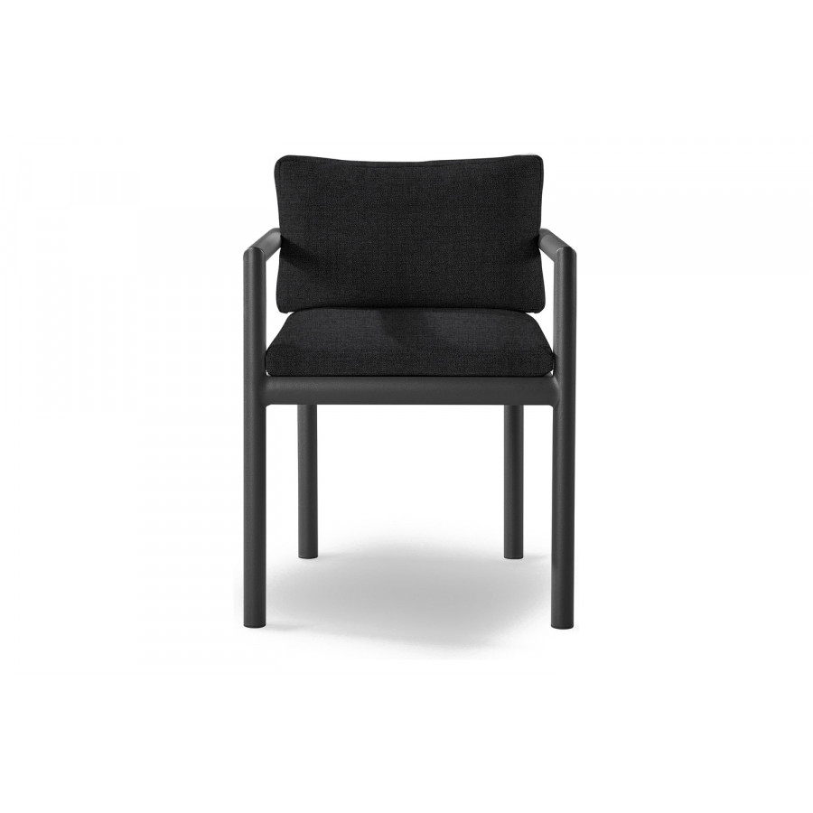 Harbour Moab Dining Chair - Aluminum Asteroid, Copacabana Midnight
