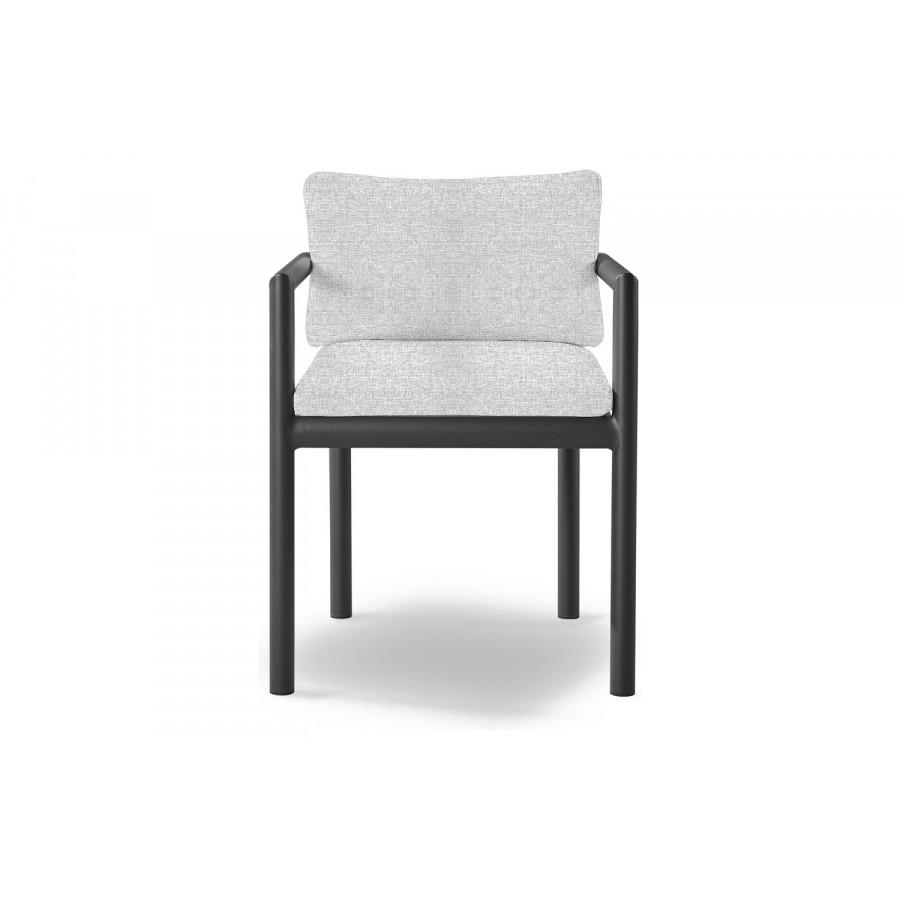 Harbour Moab Dining Chair - Aluminum Asteroid, Copacabana Sand