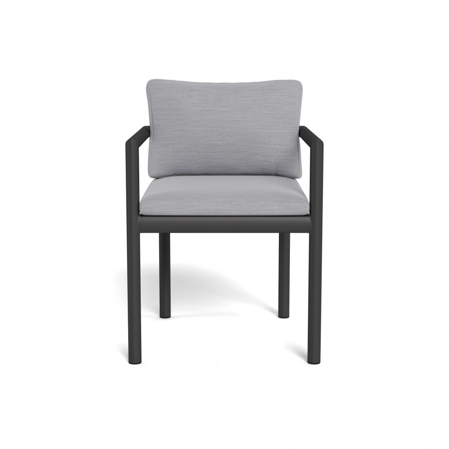 Harbour Moab Dining Chair - Aluminum Asteroid / Panama Cloud