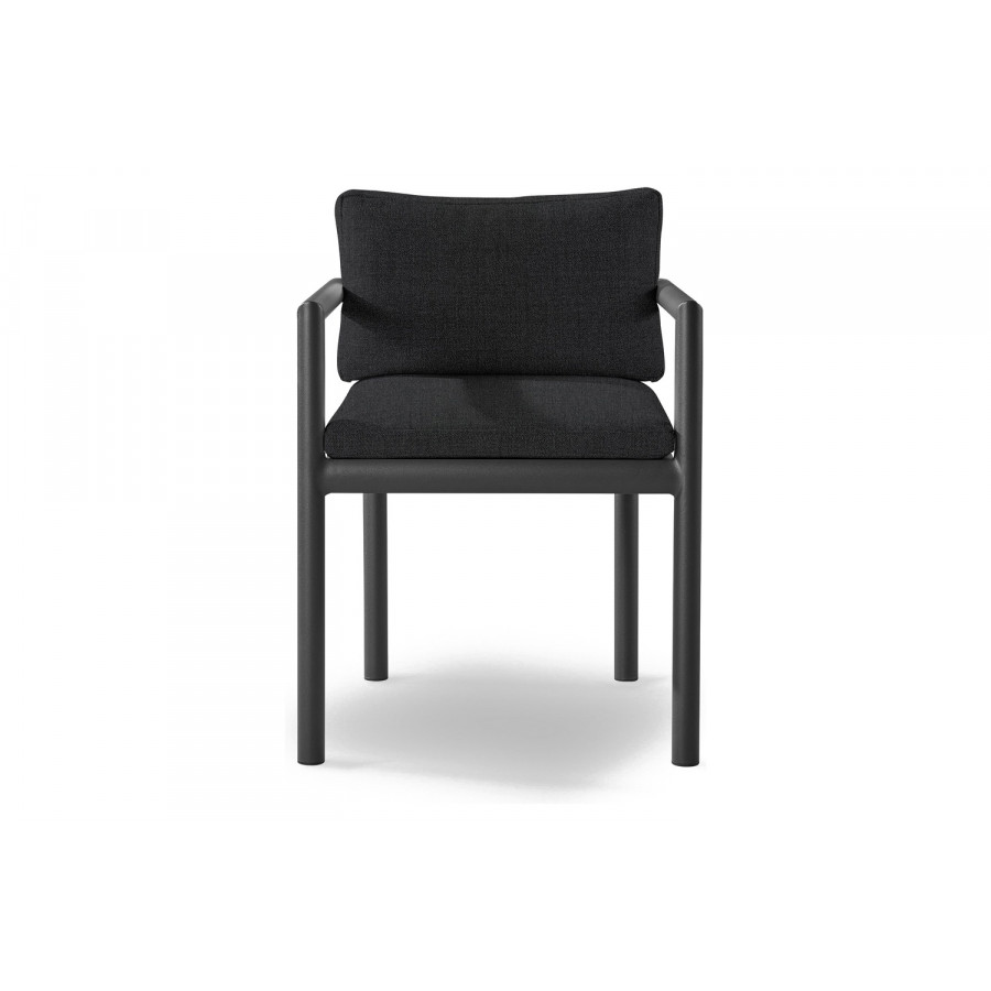 Harbour Moab Dining Chair - Aluminum Asteroid, Panama Grafito