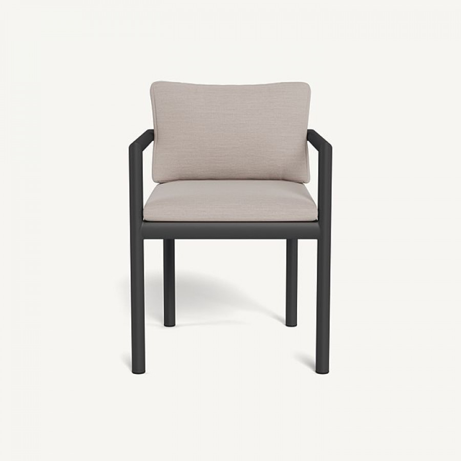 Harbour Moab Dining Chair - Aluminum Asteroid / Panama Marble