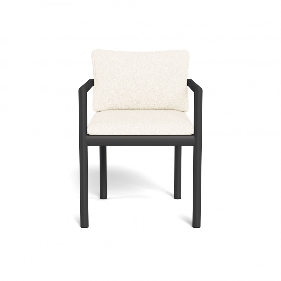 Harbour Moab Dining Chair - Aluminum Asteroid / Riviera Ivory