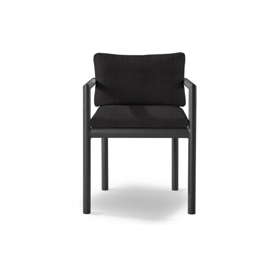 Harbour Moab Dining Chair - Aluminum Asteroid, Riviera Slate