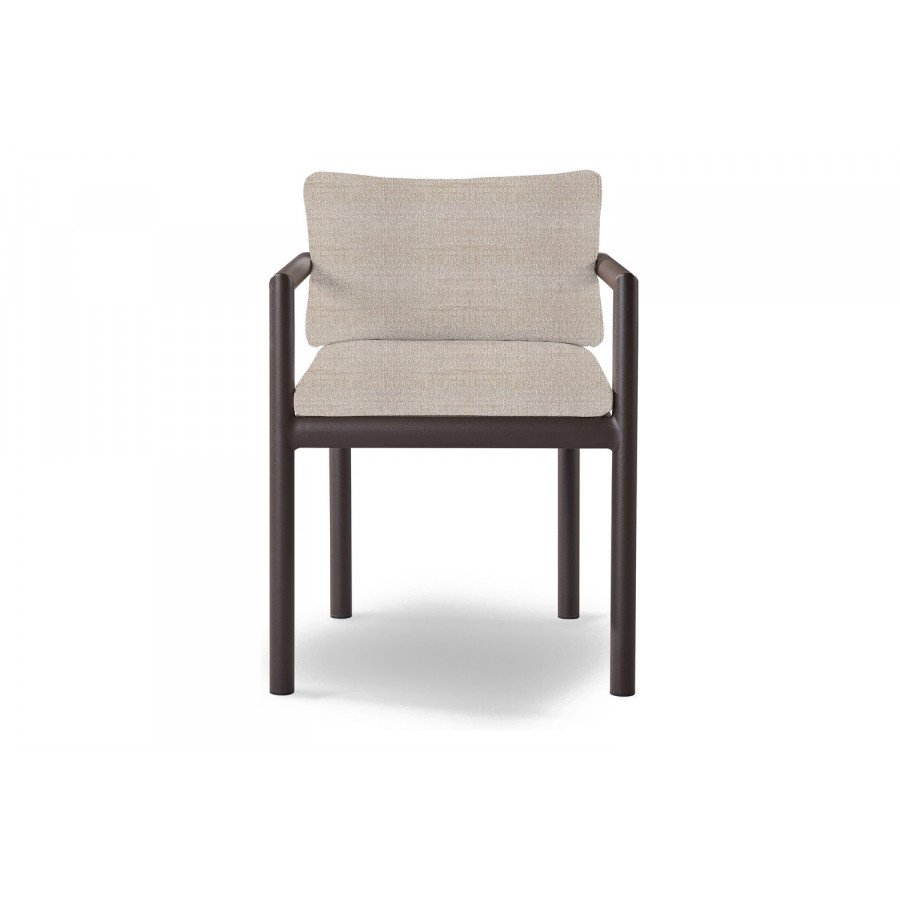 Harbour Moab Dining Chair - Aluminum Bronze, Siesta Taupe