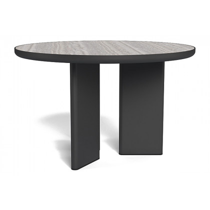 Harbour Moab 48" Round Dining Table - Aluminum Asteroid