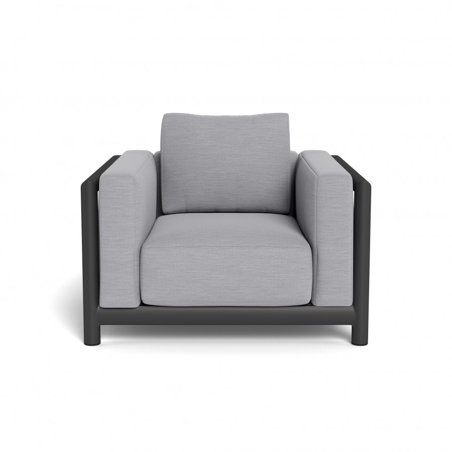 Harbour Moab Lounge Chair - Aluminum Asteroid / Panama Cloud