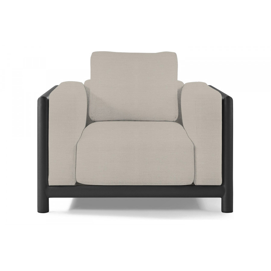 Harbour Moab Lounge Chair - Aluminum Asteroid, Panama Marble