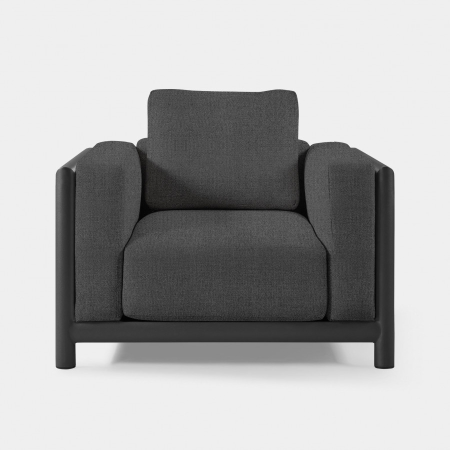 Harbour Moab Lounge Chair - Aluminum Asteroid, Siesta Slate