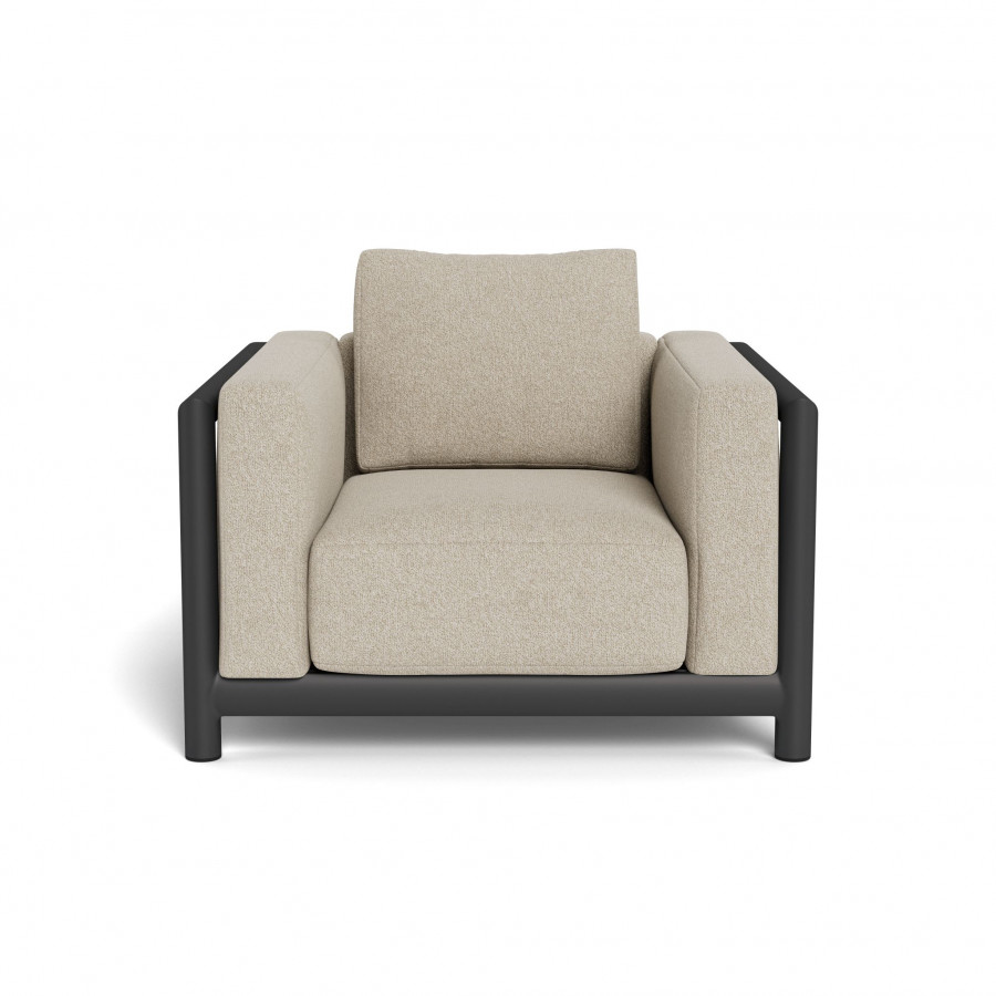 Harbour Moab Lounge Chair - Aluminum Asteroid / Siesta Taupe