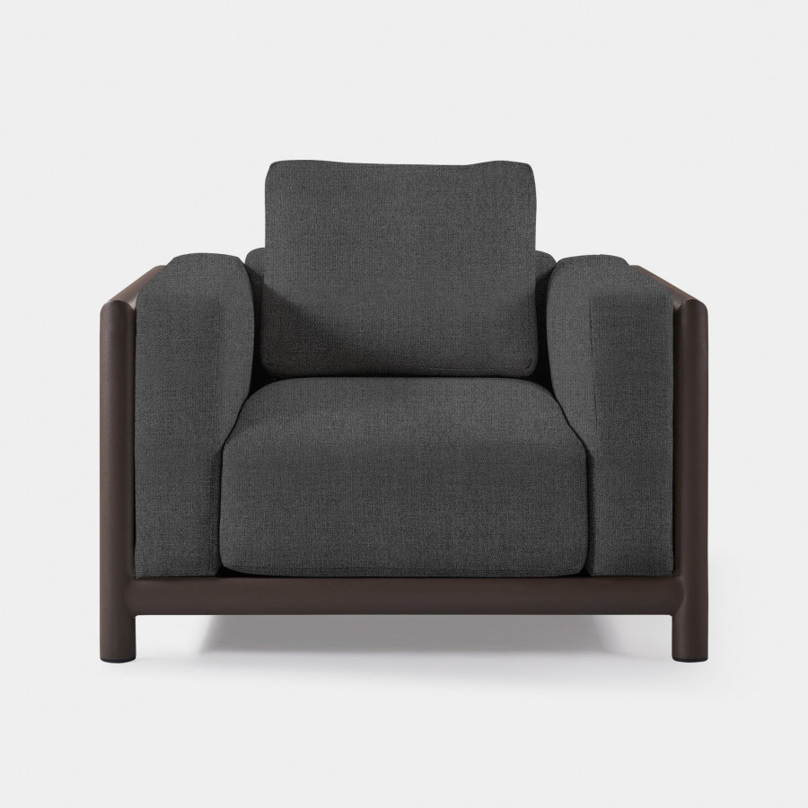 Harbour Moab Lounge Chair - Aluminum Bronze, Siesta Slate